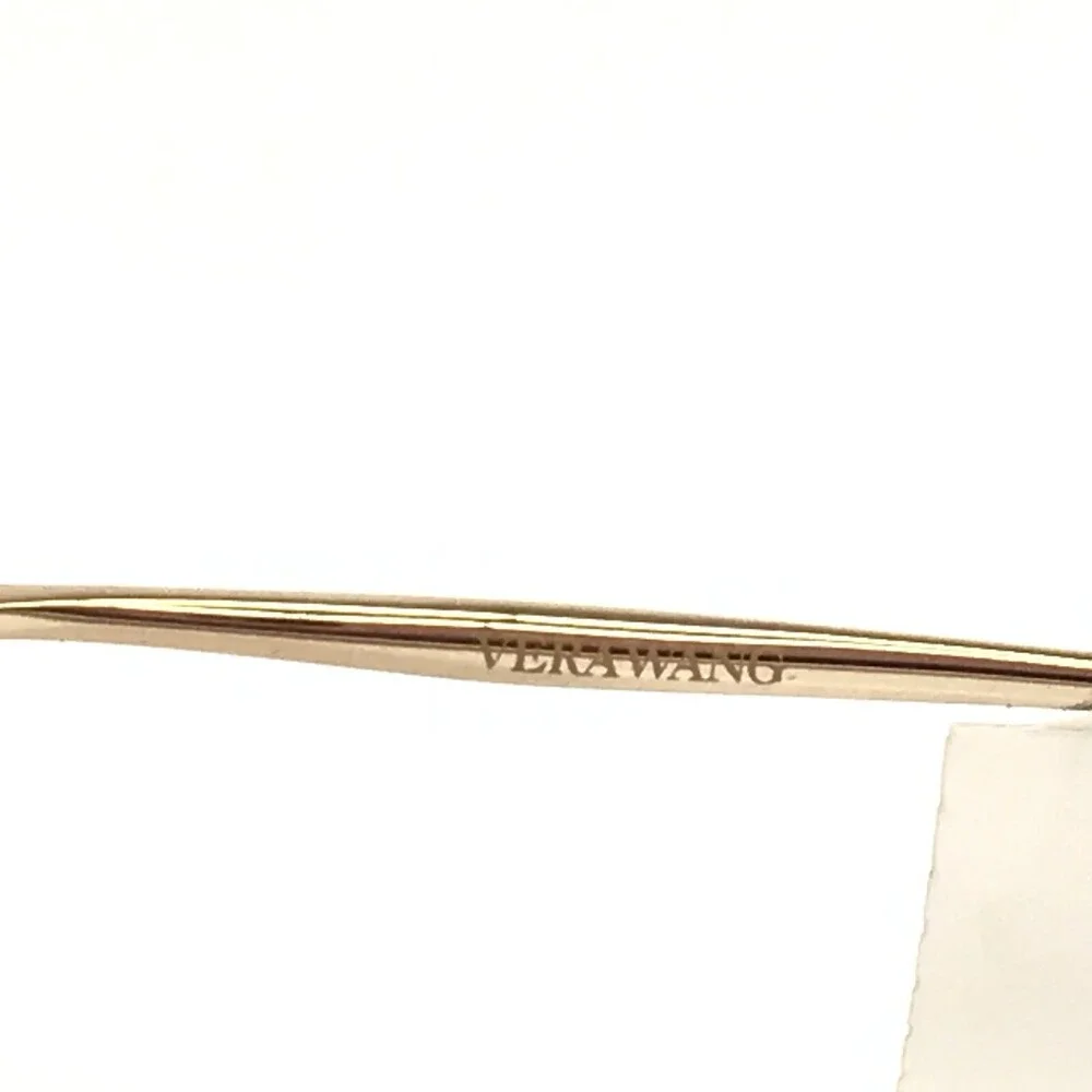 Vera Wang Sunglasses V485 PK Pink Gold Round Metal Rim with Pink Mirrored Lenses